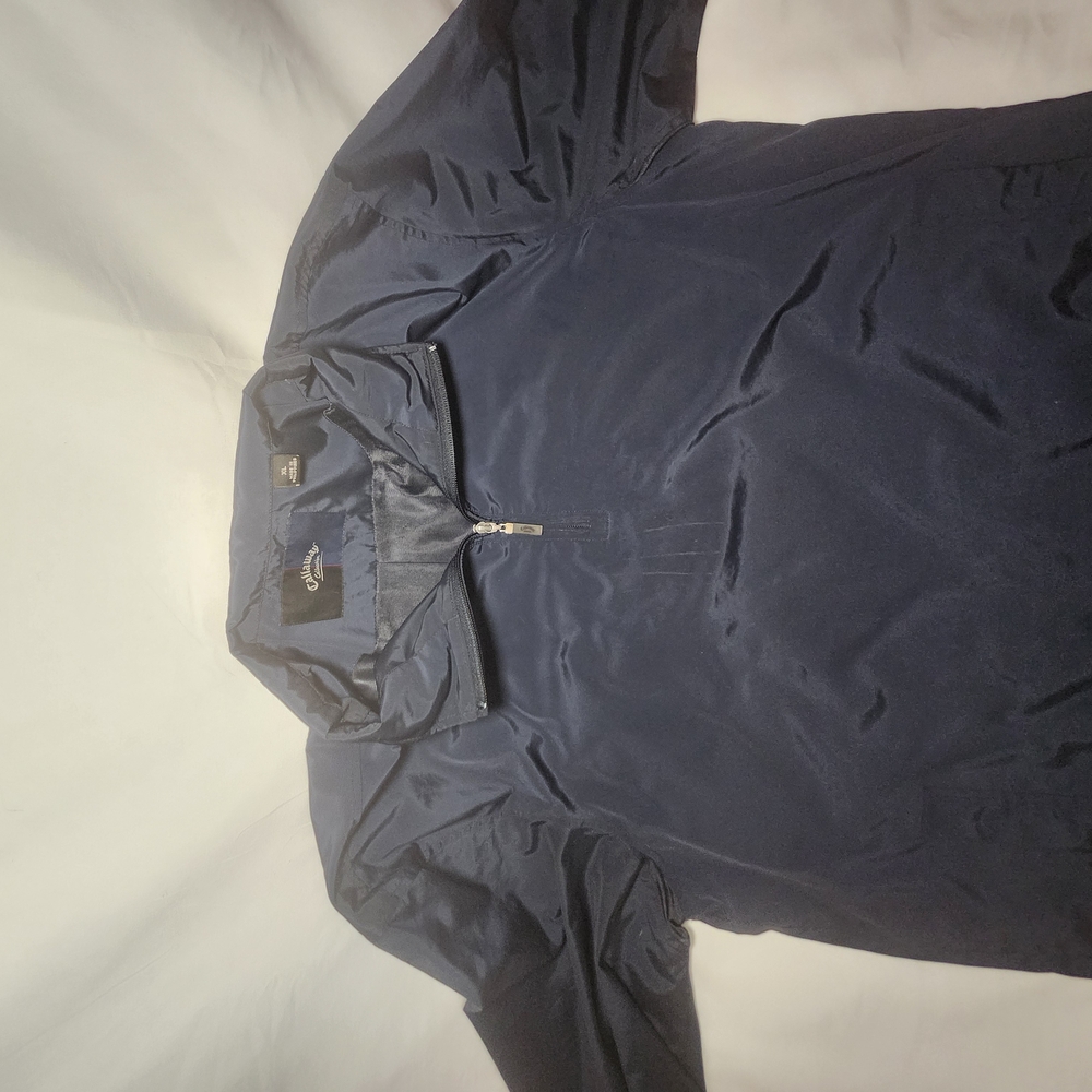 Vintage Navy Callaway Golf Men's Quarter Zip Long Sleeve Pullover Jacket